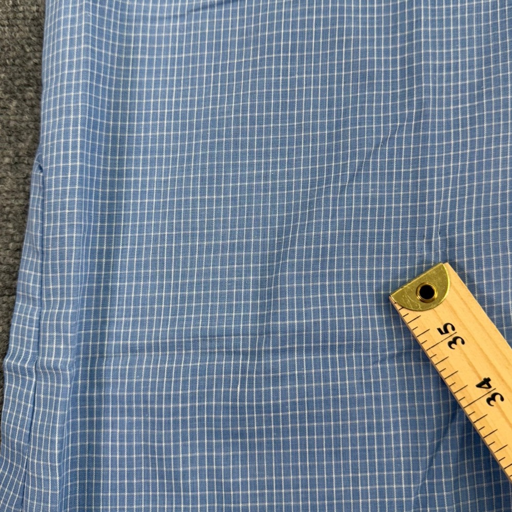 Nemesis Dress Shirt Mens 17 35-36 Blue White Windowpane Check Long Sleeve - Picture 8 of 15